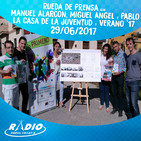 Rueda de Prensa con Manuel Alarcon, Miguel Angel y Pablo - La Casa de la Juventud y Verano '17 - 29-06-2017
