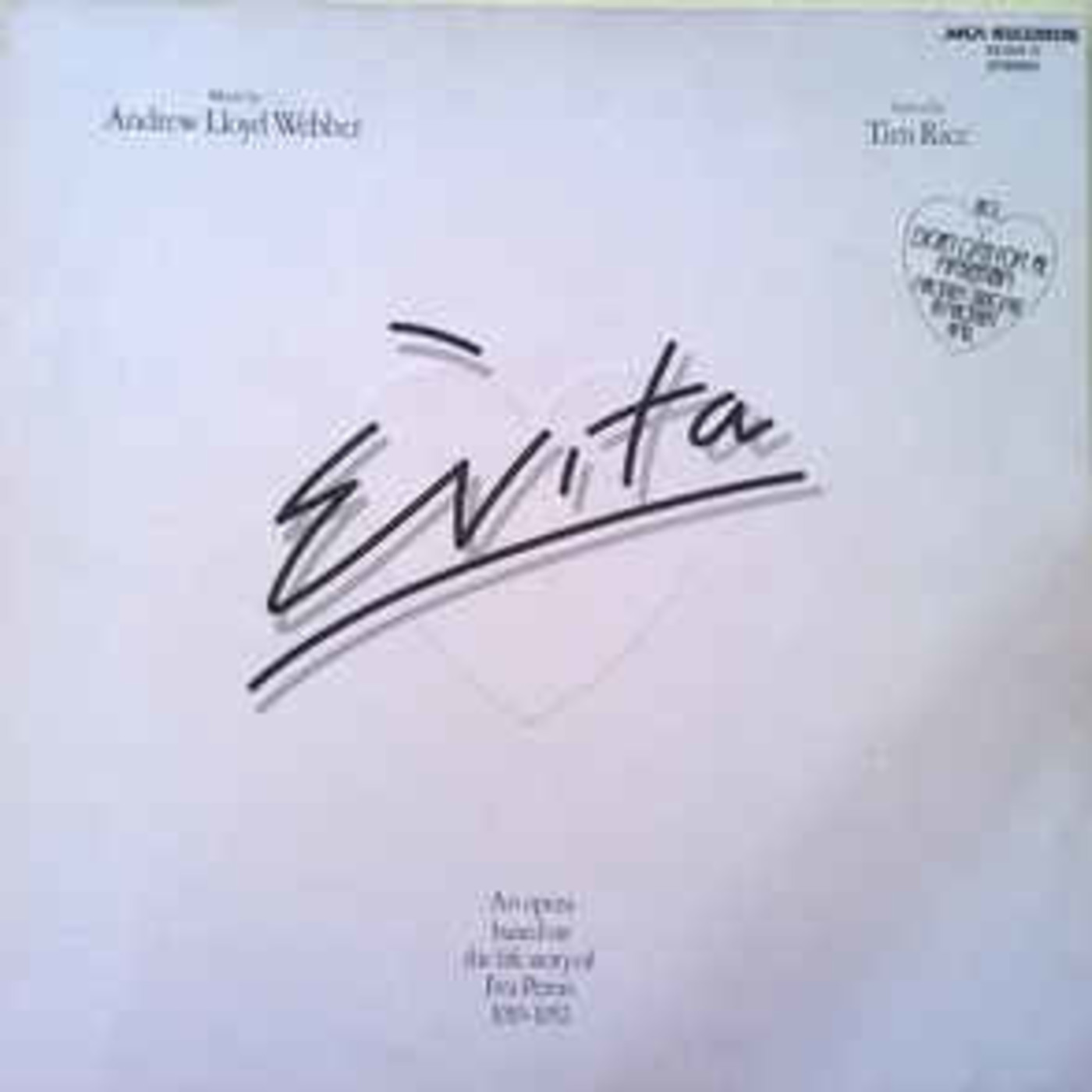 Evita -De Vinilo -Version Original ''An Opera based on the 